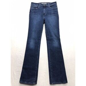 JOES Hi Rise Bronte Jeans Women 29x33 Bootcut Dark Wash Whiskered Slim